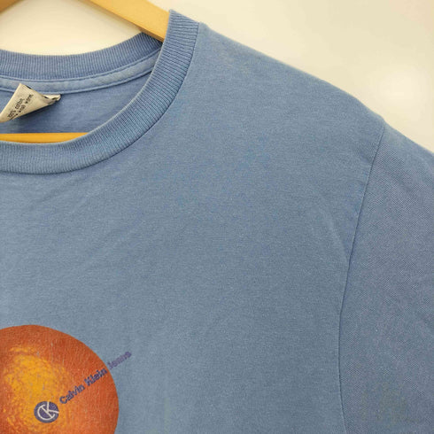 カルバンクラインジーンズ Calvin Klein Jeans 90S USA製 オレンジプリント Tシャツ メンズ import:M
