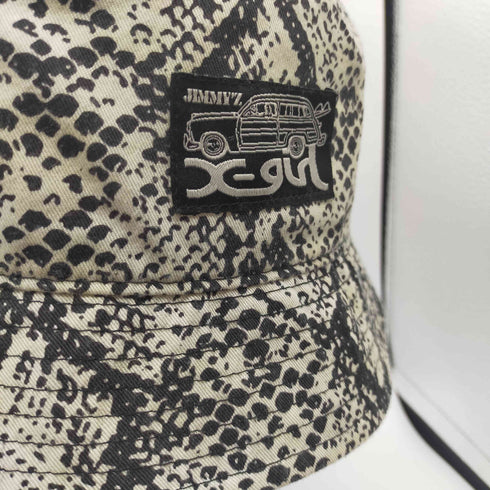 エックスガール X-girl JIMMYZ コラボ BUCKET HAT パイソン 総柄 バケット ハット レディース