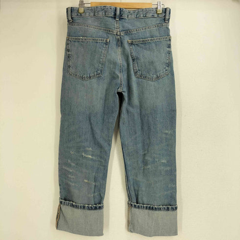 ザラ ZARA ダメージ加工 ワイドデニムパンツ レディース EUR:36