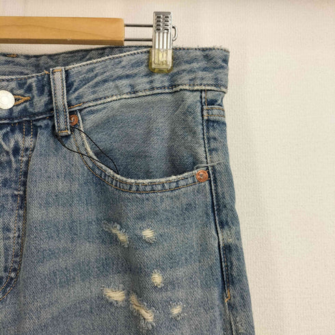 ザラ ZARA ダメージ加工 ワイドデニムパンツ レディース EUR:36