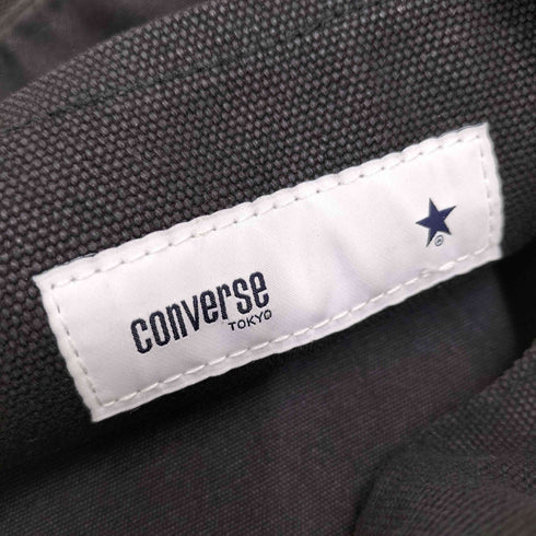 コンバーストウキョウ CONVERSE TOKYO フロッキー ロゴ プリント キャンパス トート バッグ レディース