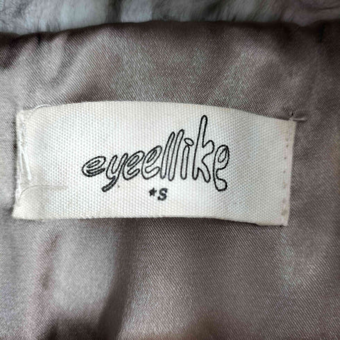 eyeellike リメイク加工 レース ビーズ ボタン フェイクファー ジャケット Y2K グランジ レディース
