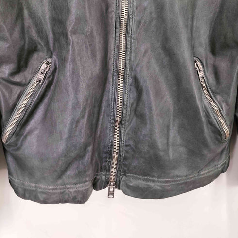 ジョルジオブラット Giorgio Brato イタリア製 REAL LEATHER JACKET ラムレザー スタンドカラー ジップアップ ジャケット メンズ EUR:50
