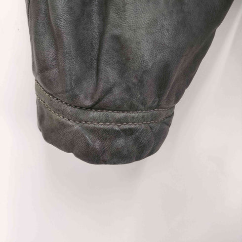 ジョルジオブラット Giorgio Brato イタリア製 REAL LEATHER JACKET ラムレザー スタンドカラー ジップアップ ジャケット メンズ EUR:50