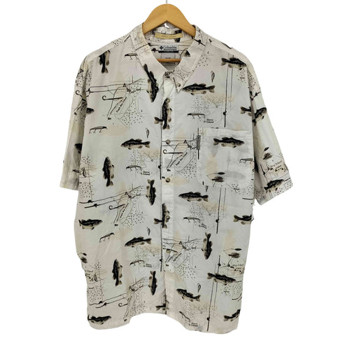 コロンビアスポーツウェア Columbia Sportswear RIVER LODGE 魚拓 BDシャツ メンズ import:XXL