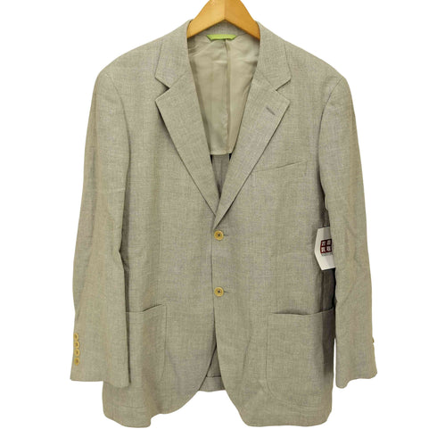 スタンリーブラッカー stanley blacker リネン ウール 2B テーラード ジャケット 背抜き メンズ XM