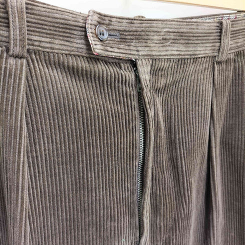 パパス papas 裏地チェック 太畝 コーデュロイ パンツ メンズ JPN:L