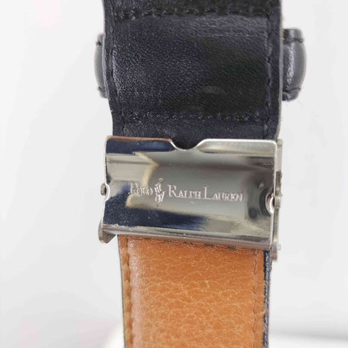 ポロラルフローレン POLO RALPH LAUREN ロゴ型押し レザーベルト メンズ