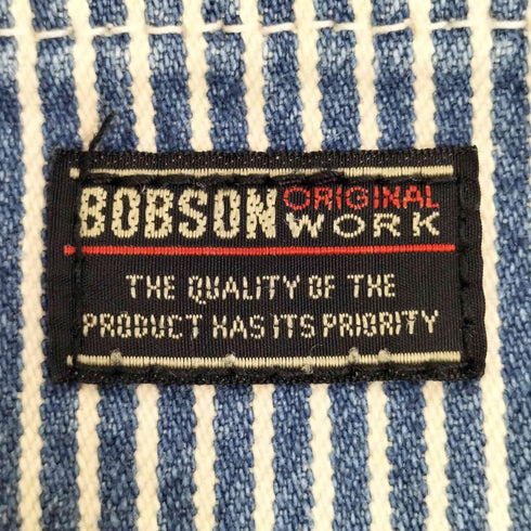 ボブソン BOBSON ヒッコリーストライプ オーバーオール メンズ 160