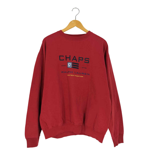 チャップスラルフローレン CHAPS RALPH LAUREN ロゴプリント クルーネックスウェット メンズ import:M