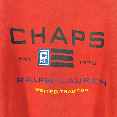 チャップスラルフローレン CHAPS RALPH LAUREN ロゴプリント クルーネックスウェット メンズ import:M
