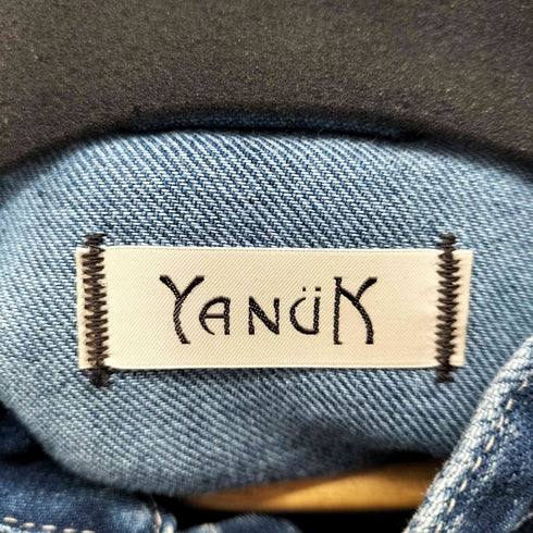 ヤヌーク YANUK ノーカラーデニムコート メンズ FREE