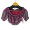 apiece apart レーヨン100% チェックオフショルブラウス レディース US:4
