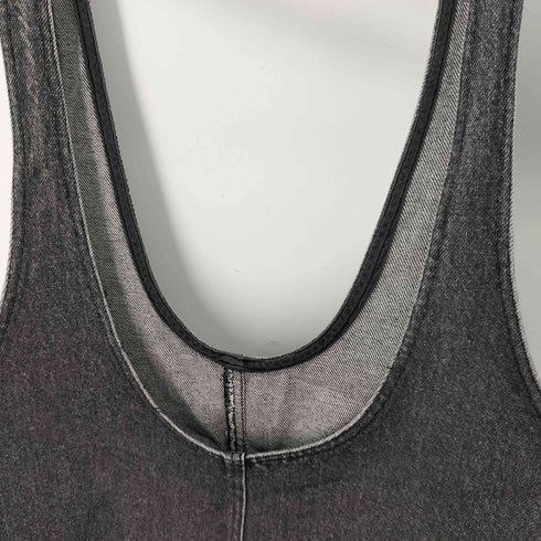 インゲボルグ INGEBORG ブラックデニムサロペット レディース