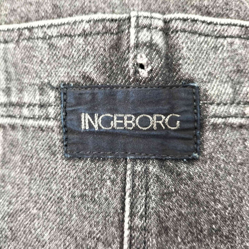 インゲボルグ INGEBORG ブラックデニムサロペット レディース