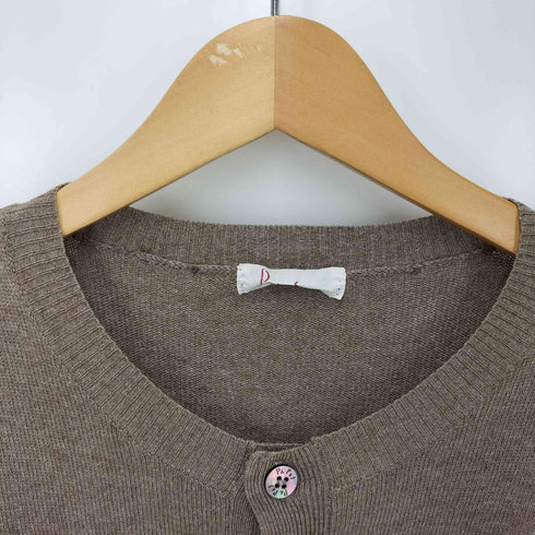 パパス papas カシミヤ シルク混 ロゴ刺繍カーディガン メンズ