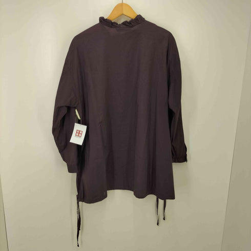 ミズイロインド mizuiro ind gather neck shirt コットン ギャザー ネック シャツ レディース