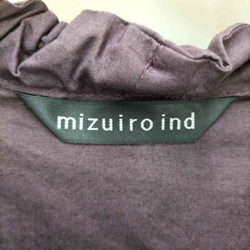 ミズイロインド mizuiro ind gather neck shirt コットン ギャザー ネック シャツ レディース