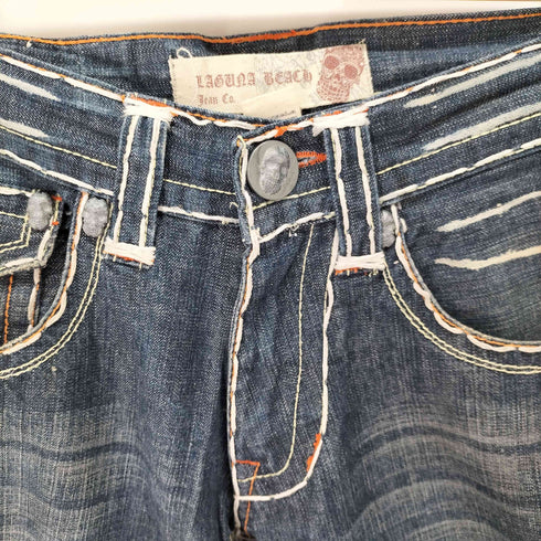 LAGUNA BEACH MADE IN USA ステッチデザインフレアデニムパンツ メンズ 32