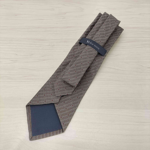 ワイズフォーメン Ys for men アセテート混 模様柄シルクネクタイ メンズ