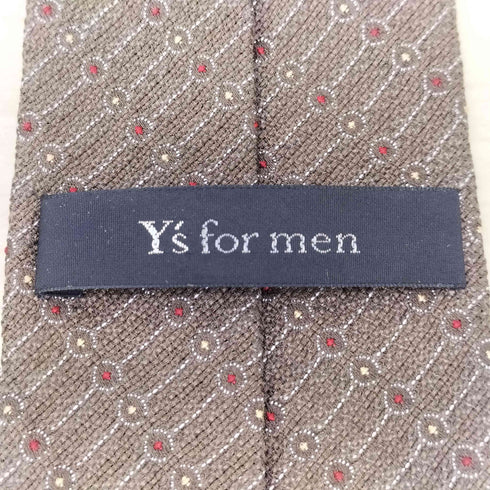 ワイズフォーメン Ys for men アセテート混 模様柄シルクネクタイ メンズ