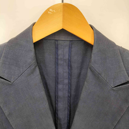 ラルフローレン RALPH LAUREN 80S 金釦 紺ブレ リネン ダブルブレスト テーラードジャケット レディース 9