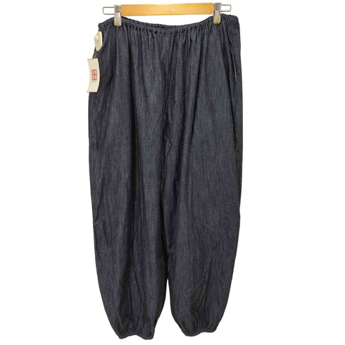 ミズイロインド mizuiro ind 25SS デニムドローストリングボリュームパンツ インディゴ染め レディース