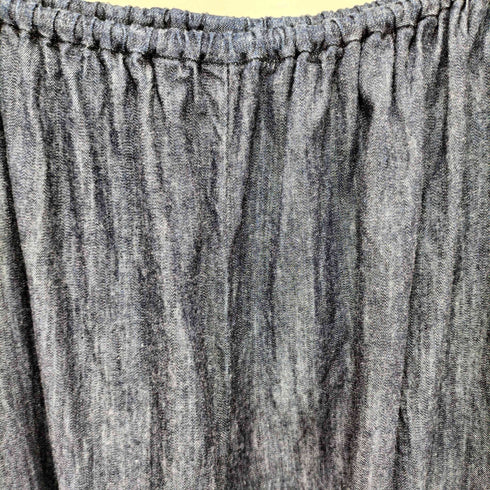 ミズイロインド mizuiro ind 25SS デニムドローストリングボリュームパンツ インディゴ染め レディース