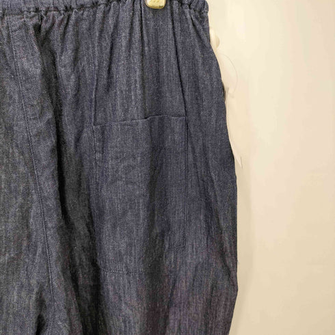 ミズイロインド mizuiro ind 25SS デニムドローストリングボリュームパンツ インディゴ染め レディース