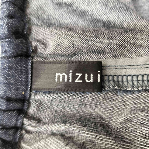 ミズイロインド mizuiro ind 25SS デニムドローストリングボリュームパンツ インディゴ染め レディース