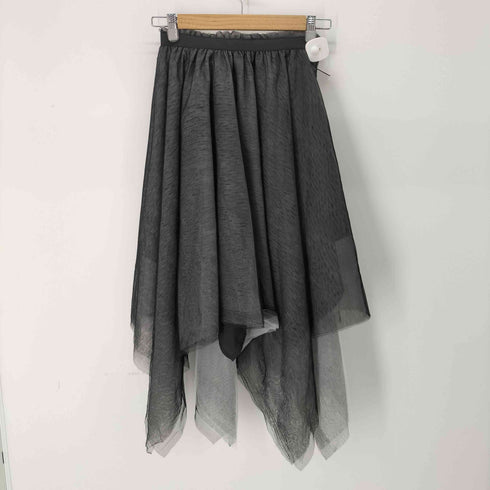 アシンメトリー メッシュスカート レディース