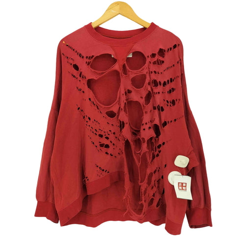 ノゾミイシグロ NOZOMI ISHIGURO ダメージ加工スウェット レディース ONE SIZE