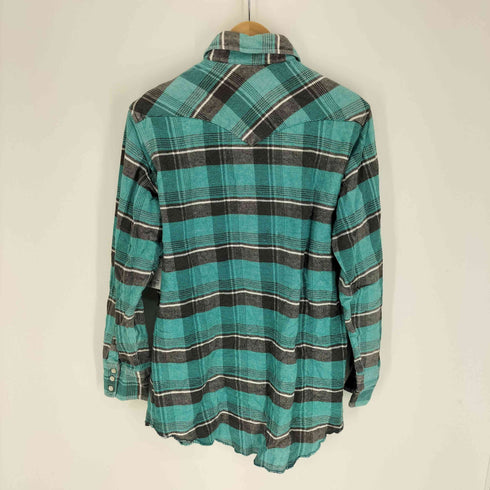 ラングラー Wrangler 90S 襟芯 チェック柄 ウエスタンシャツ メンズ import:XL