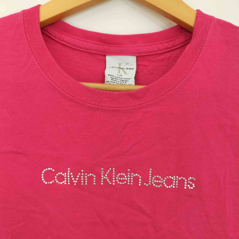 カルバンクラインジーンズ Calvin Klein Jeans Y2K ラインストーン ピチT レディース import:L