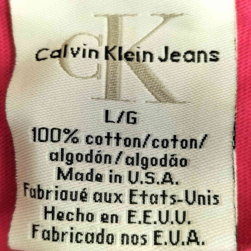 カルバンクラインジーンズ Calvin Klein Jeans Y2K ラインストーン ピチT レディース import:L