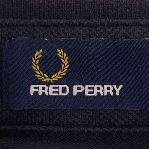 フレッドペリー FRED PERRY ロゴ刺繍 切替 鹿の子 ポロシャツ メンズ import:M