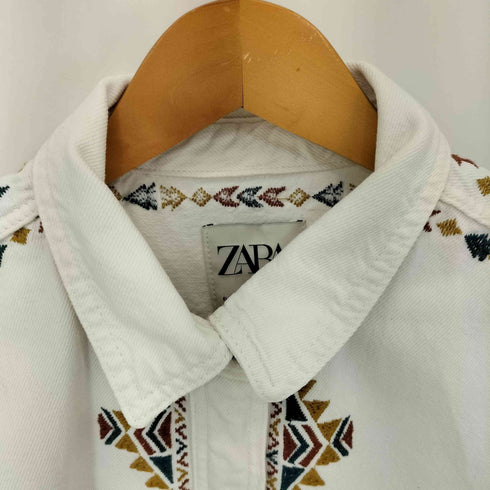 ザラ ZARA 刺繍 デニムジャケット レディース import:L