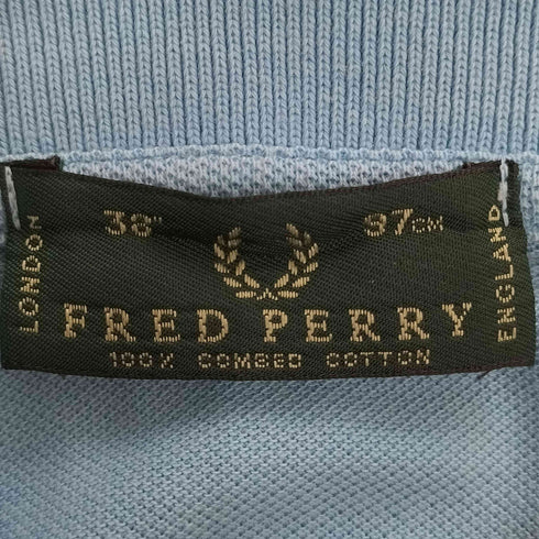 フレッドペリー FRED PERRY イタリア製 ロゴ刺繍 鹿の子 ポロシャツ メンズ 38