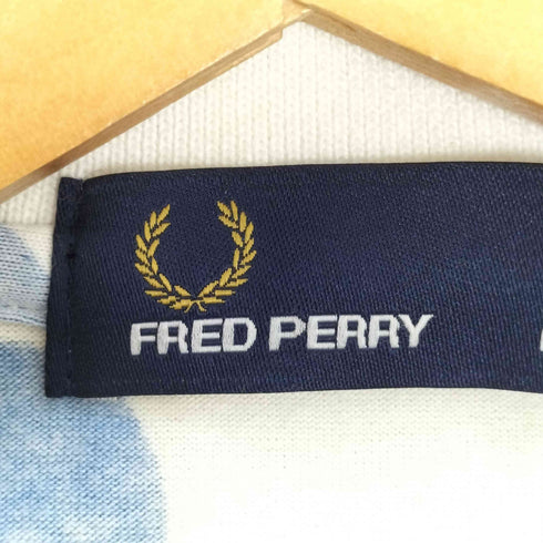 フレッドペリー FRED PERRY 水玉 ロゴ刺繍 コットン ポロシャツ メンズ import:L
