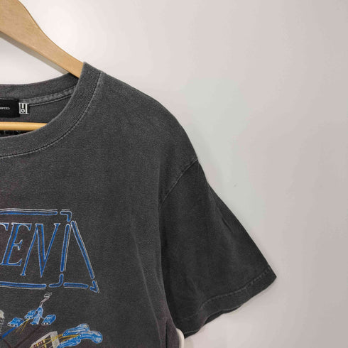 グッドロックスピード GOOD ROCK SPEED ピグメント加工バンドプリントS/S TEE レディース F