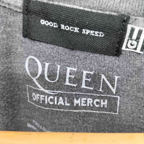 グッドロックスピード GOOD ROCK SPEED ピグメント加工バンドプリントS/S TEE レディース F