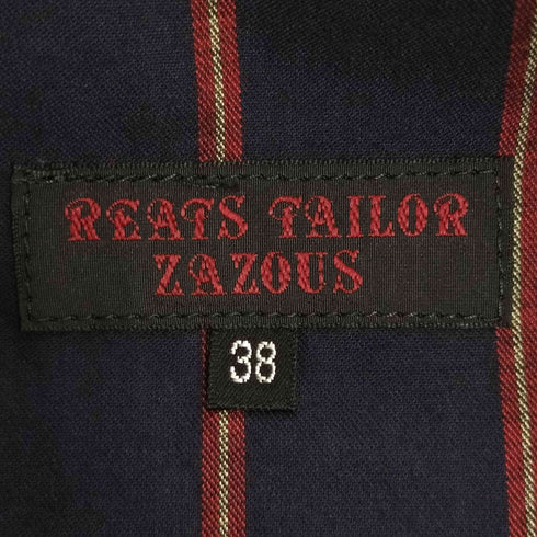 リーツテイラーザズー REATS TAILOR ZAZOUS ストライプ コットン 3B テーラードジャケット メンズ 38