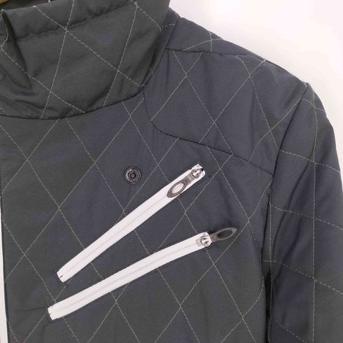 オークリー OAKLEY スカル ロゴ刺繍 キルティング 中綿 ジップアップジャケット メンズ import:M