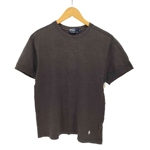 ポロバイラルフローレン Polo by RALPH LAUREN 90s 裾ポニー 無地 クルーネックTシャツ レディース import:M