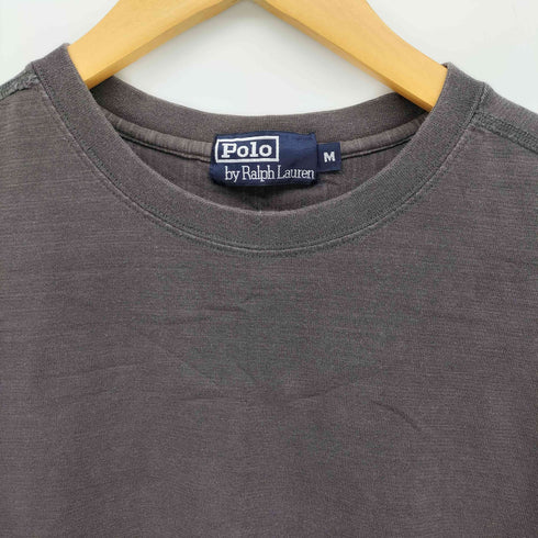 ポロバイラルフローレン Polo by RALPH LAUREN 90s 裾ポニー 無地 クルーネックTシャツ レディース import:M