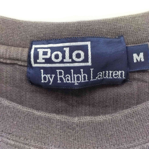 ポロバイラルフローレン Polo by RALPH LAUREN 90s 裾ポニー 無地 クルーネックTシャツ レディース import:M