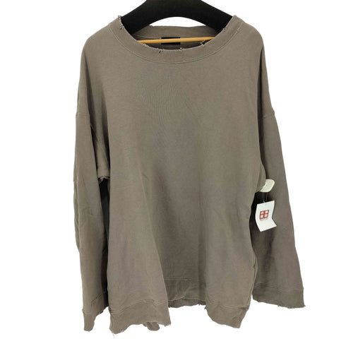 アンダーカバー UNDERCOVER 17AW ダメージ加工 ボロリブ オーバーサイズ スウェット メンズ JPN:2