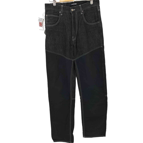 ジャックムス JACQUEMUS LA MONTAGNE 21AW ナイロン 切替 ブラックデニム メンズ 28