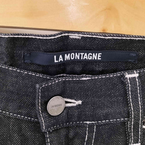 ジャックムス JACQUEMUS LA MONTAGNE 21AW ナイロン 切替 ブラックデニム メンズ 28