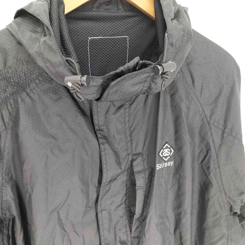 ステューシー Stussy 00s ハニカム リップストップ リンクロゴ ナイロン ジャケット マウンテンパーカー メンズ
